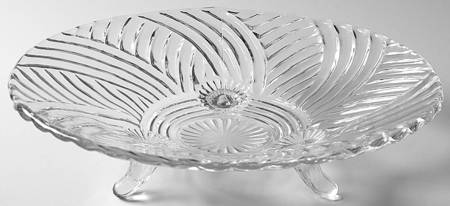 AHC60 Clear 10" 3-Toed Footed Bowl by Anchor Hocking