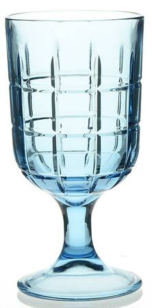 Tartan Denim Blue Water Goblet