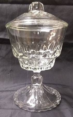 Reflection Clear Footed Candy Dish & Lid