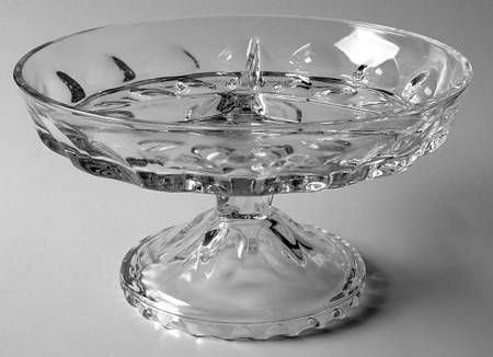 Reflection Clear 8" Footed Round 3 Part Relish