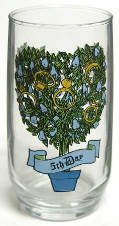 Twelve Days of Christmas 10 Oz Flat Tumbler by Anchor Hocking