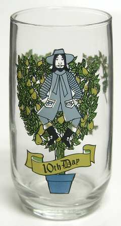 Twelve Days of Christmas 10 Oz Flat Tumbler by Anchor Hocking