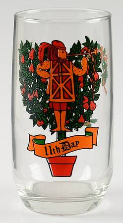 Twelve Days of Christmas 10 Oz Flat Tumbler by Anchor Hocking