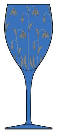 Blue Bells Azure Water Goblet