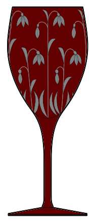 Blue Bells Red Water Goblet