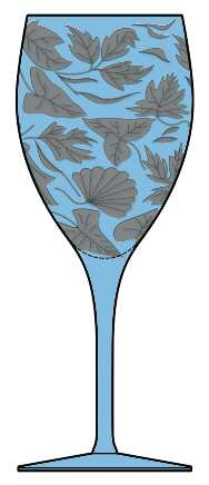 Foliage Azure Water Goblet