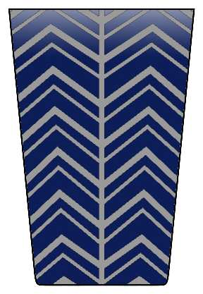 Herringbone Ink (Dark Blue) Flat Tumbler