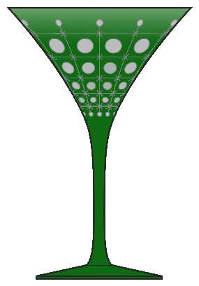 Palace British Racer Green Martini Glass