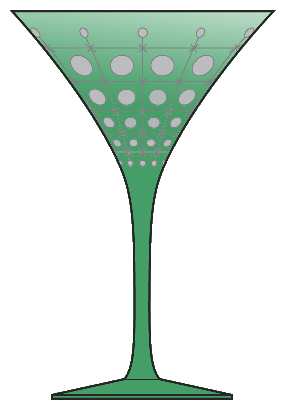 Palace Emerald Green Martini Glass