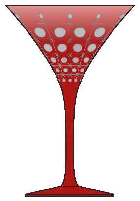 Palace Red Martini Glass