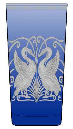 Swans Blue Highball Glass