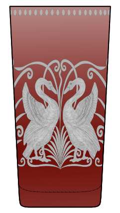 Swans Red Highball Glass