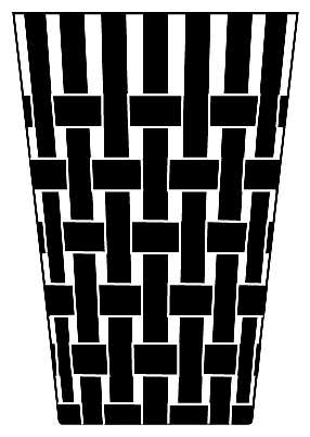 Weave Black Flat Tumbler