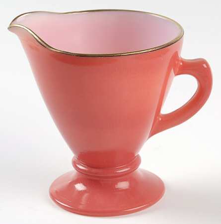 Ovide Coral (Gold Trim) Creamer