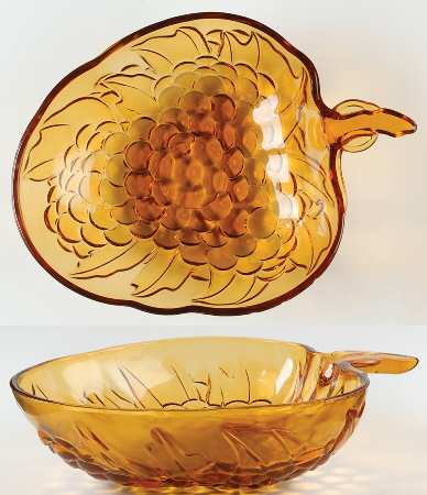 Vintage Amber 12" Salad Bowl