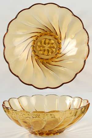 Seashell Amber 9" Round Bowl