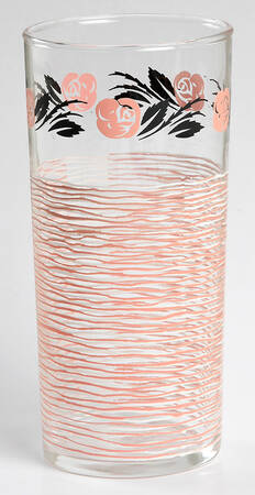 Rose and Wavy Lines 15 Oz Flat Tumbler