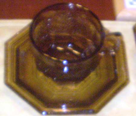 Octagon Brown Cup & Saucer Set