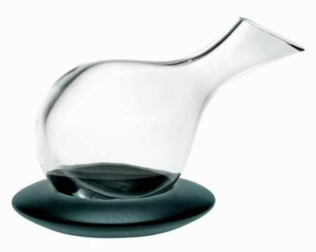 Delicanter Open Decanter & Wood Stand