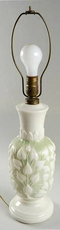 Aladdin Lamps #G321 Green Heart Leaves Table Lamp