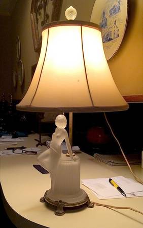 Aladdin Lamps 1/4" Miss Ophelia (Optic Ball) Etch Crystal Finial