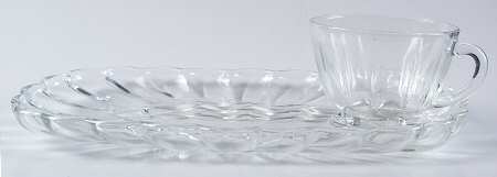 Classic Clear Snack Plate & Cup Set