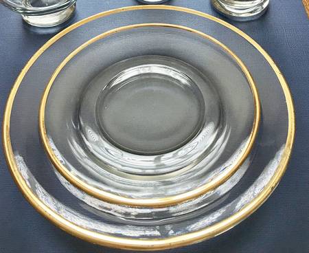 Gold Edge & Hairline Salad Plate