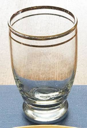 Gold Edge & Hairline Juice Glass