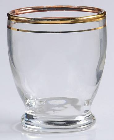 Gold Edge & Hairline 4 Oz Footed Tumbler