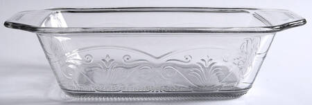 Laurel Embossed Clear Loaf Pan
