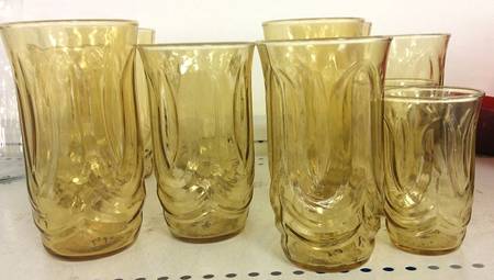 Colonial Tulip Amber 16 Oz Flat Tumbler