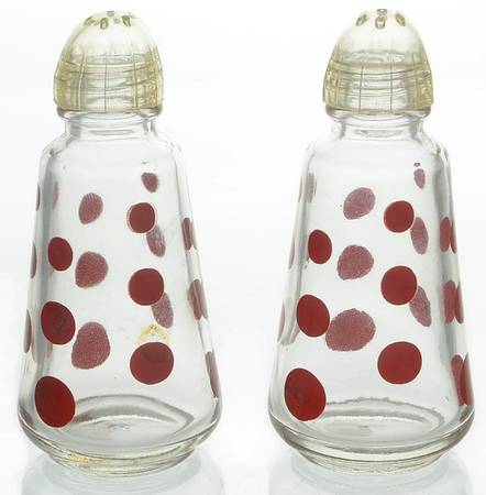 Red Dots Shaker Set & Plastic Lids