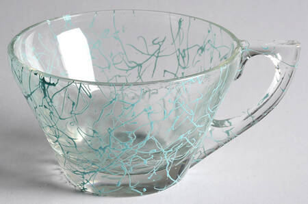 Drizzle Turquoise Clear Punch Cup
