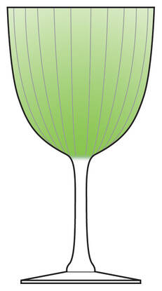 Aquarelle Green Water Goblet