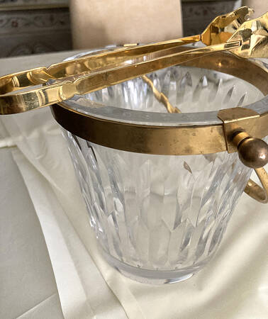 Armagnac Ice Bucket with Tongs