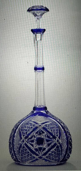 Czar (Tsar) Blue Mandolin Decanter & Stopper