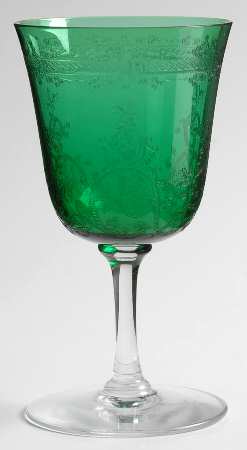 Lafayette Emerald Green White Wine Glass