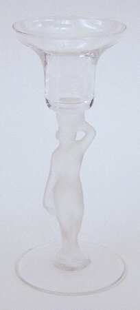 Bacchante (Frosted Nude Stem) Single Light Candlestick by Bayel