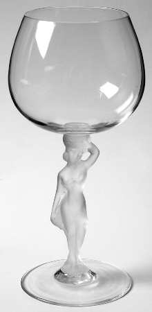 Bacchante (Frosted Nude Stem) Brandy Glass by Bayel