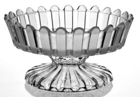 Frosted Ribbon 6" Compote No Lid