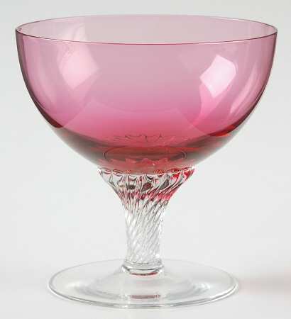 Lisa Cranberry (Non Optic) Champagne/Tall Sherbet