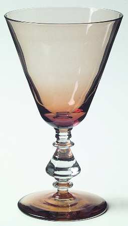 896 Amber Water Goblet