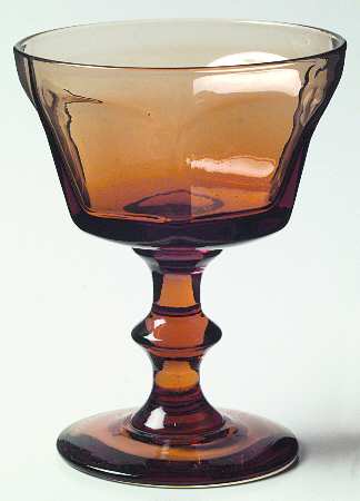 Antique Amber Champagne/Tall Sherbet by Bryce
