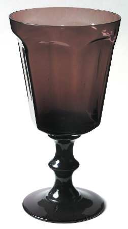 Antique Amber Water Goblet