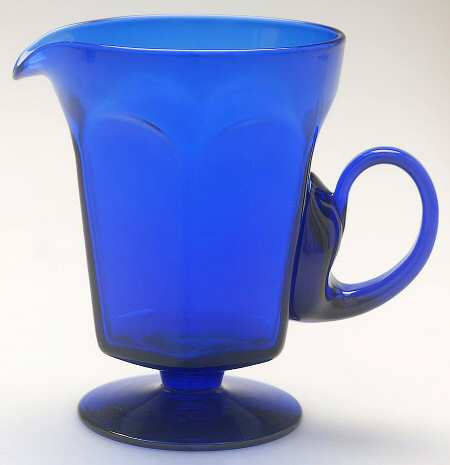 Antique Cobalt Blue Footed Creamer