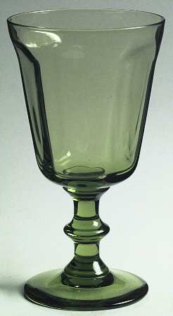 Antique Green Water Goblet