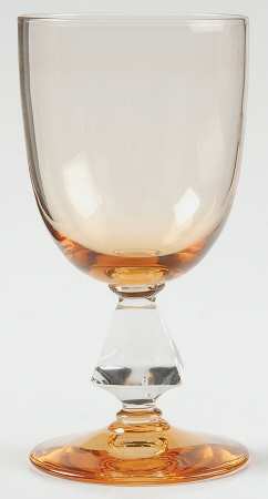 Aquarius Amber Wine Glass