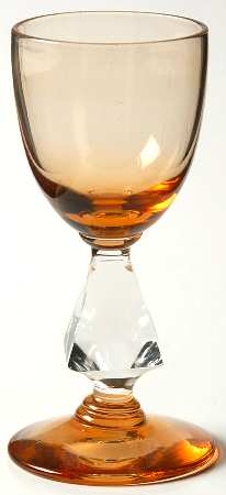 Aquarius Amber Cordial Glass