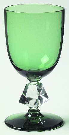 Aquarius Green Wine Glass