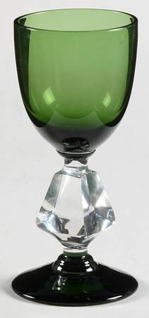 Aquarius Green Cordial Glass